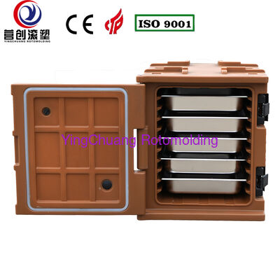 購入 YINGCHUANG OEM 75L コーヒーブラウンハンドルタイプ回転成形断熱ボックス、厚いPUフォームホット&コールド保持GNパン食品輸送キャビネットケータリング食堂セントラルキッチン用 オンライン製造